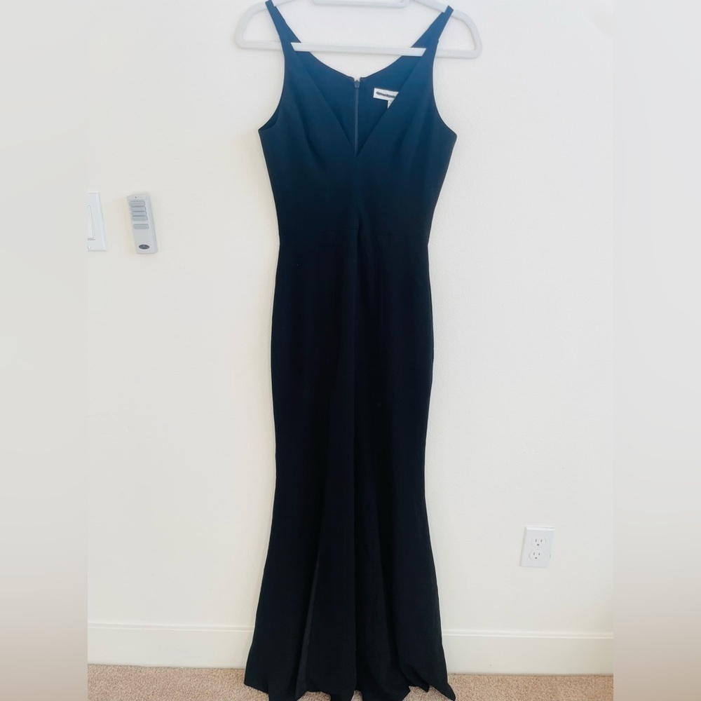 Dress the population Black Iris Slit Crepe Gown Small - Picture 5 of 15